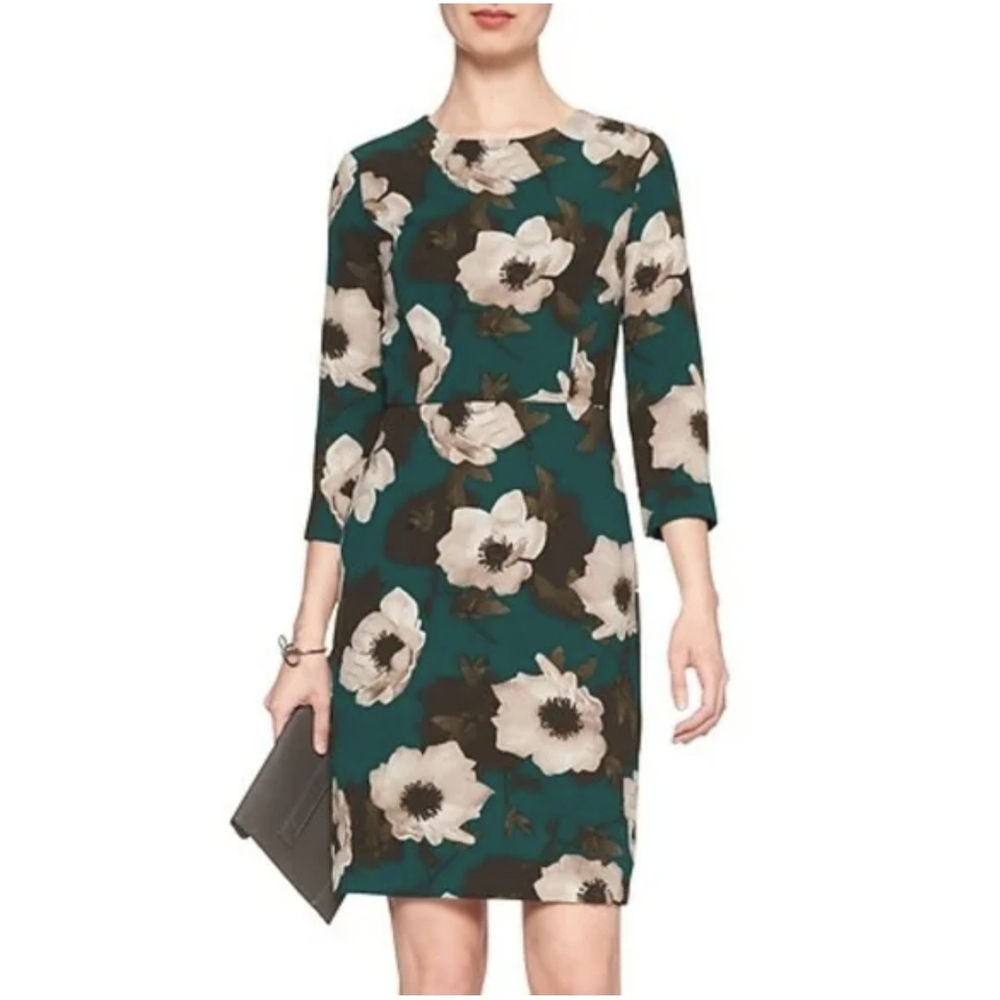 Banana Republic Teal Sheath Dress